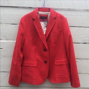 Talbot Wool Blend Red Blazer Size 12